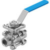 Ball valve Series: VZBE Stainless steel/PTFE Handle PN63 Internal thread (NPT) 3/8" (10)